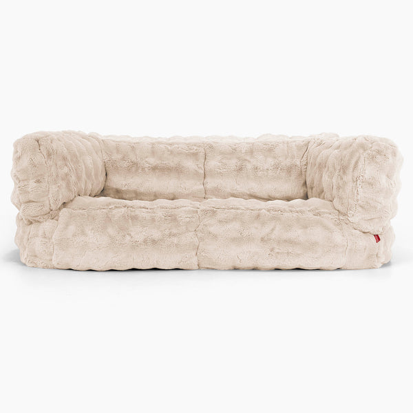 2-Sitzer Albert Sitzsacksofa - Bubble Pelz Creme 01