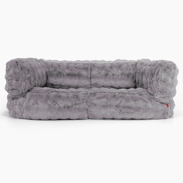 2-Sitzer Albert Sitzsacksofa - Bubble Pelz Grau 01