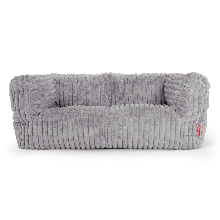 2-Sitzer Albert Sitzsacksofa - Ultra Plüsch Cord Grau 01