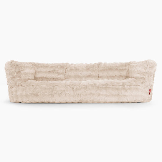 3-Sitzer Albert Sitzsacksofa - Bubble Pelz Creme 01