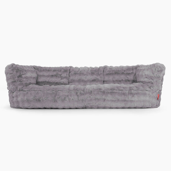 3-Sitzer Albert Sitzsacksofa - Bubble Pelz Grau 01