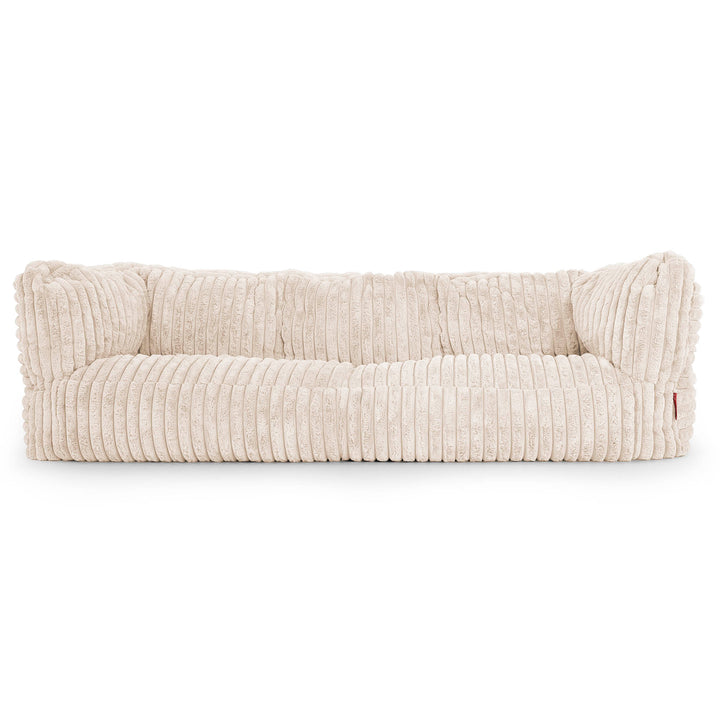 3-Sitzer Albert Sitzsacksofa - Ultra Plüsch Cord Creme 01