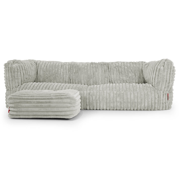 3-Sitzer Albert Sitzsacksofa - Ultra Plüsch Cord Salbeigrün 02