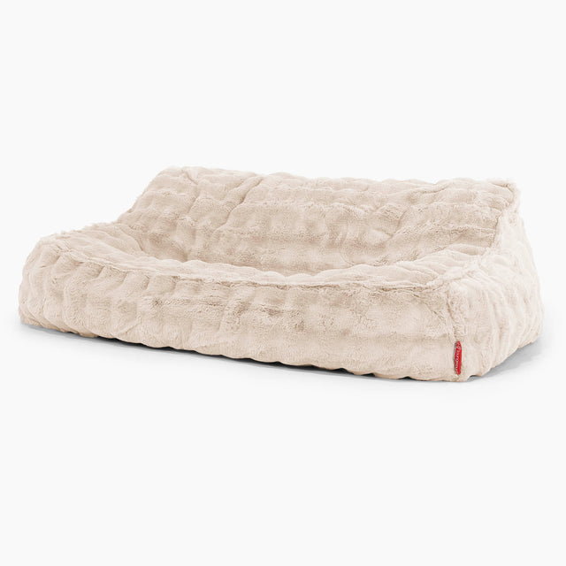 Das Slouchy Sitzsack Sofa - Bubble Pelz Creme 01