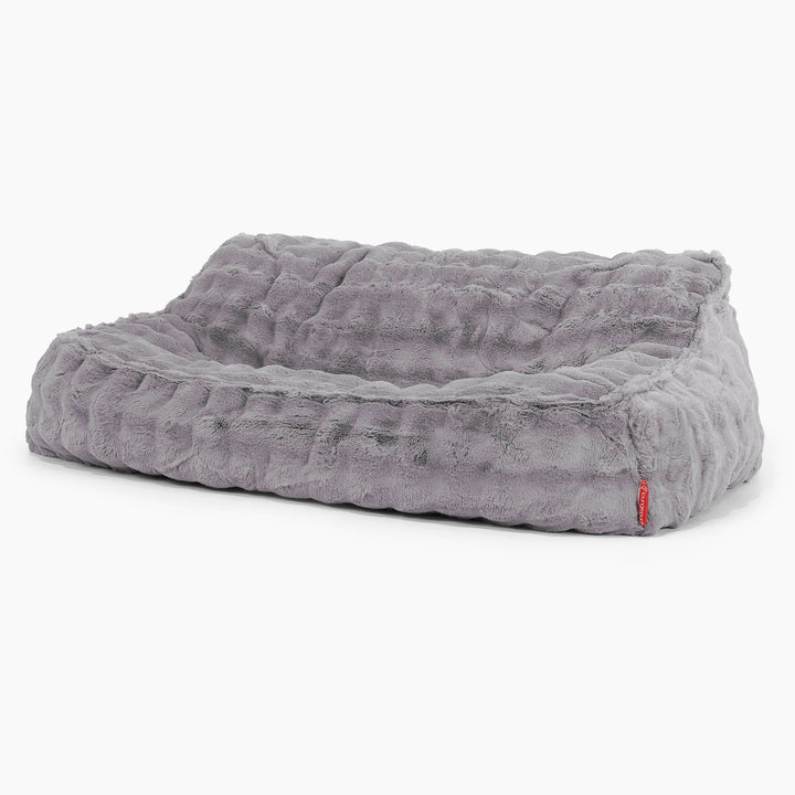 Das Slouchy Sitzsack Sofa - Bubble Pelz Grau 01