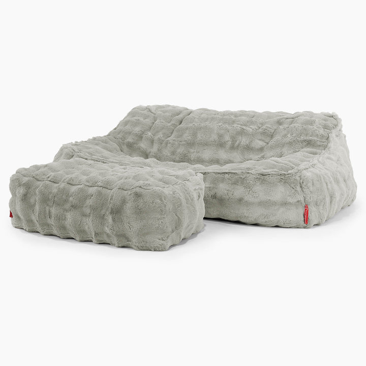 Das Slouchy Sitzsack Sofa - Bubble Pelz Salbeigrün 03