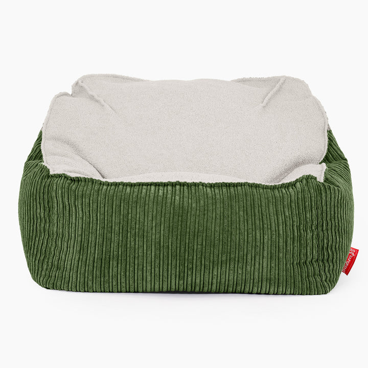 Der Slouchy Sitzsack Sessel - Bouclé & Cord Nadelwaldgrün 02