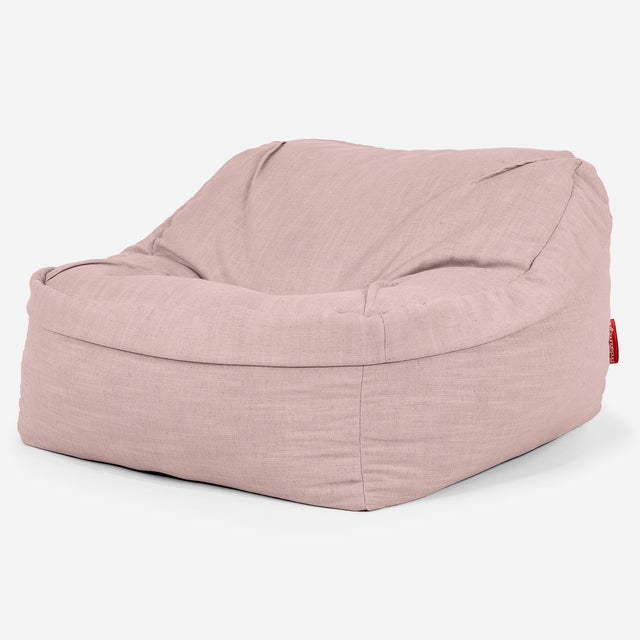 Der Slouchy Sitzsack Sessel - Leinenlook Rose 01