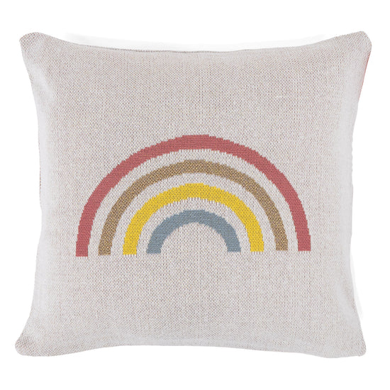 Dekokissen / Sofa Kissenbezug 47 x 47cm - Gestrickte Regenbogen 01