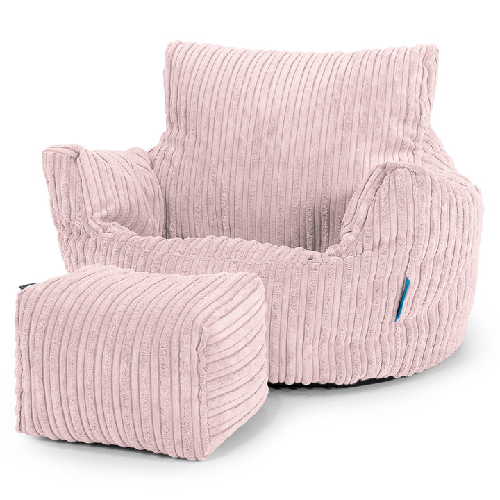 Klein Kindersessel Sitzsack 1-3 jahren - Cord Rosa 02