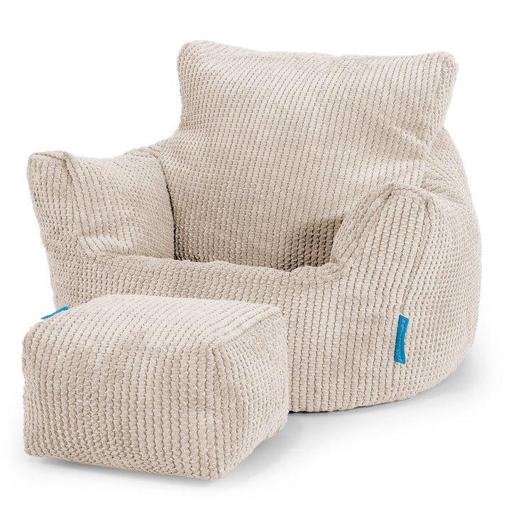 Klein Kindersessel Sitzsack 1-3 jahren - Pom-Pom Creme 02