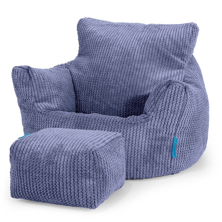 Klein Kindersessel Sitzsack 1-3 jahren - Pom-Pom Lila 02