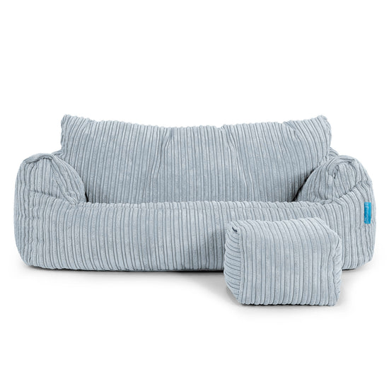 Josephine Sitzsack Sofa für Kinder 1-5 Jahre - Cord Baby Blau 02