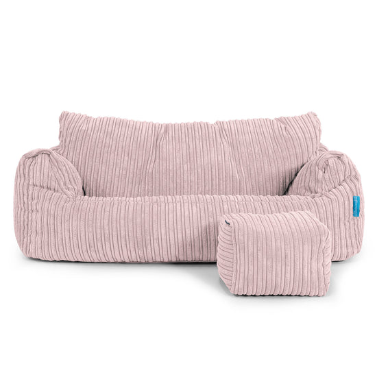 Josephine Sitzsack Sofa für Kinder 1-5 Jahre - Cord Rosa 02