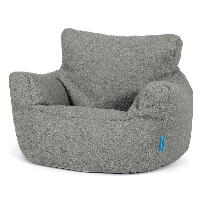 Klein Kindersessel Sitzsack 1-3 jahren - Bouclé Grau 01