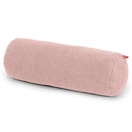 Nackenrolle Dekokissen / Sofa Kissenbezug 20 x 55cm - Bouclé Pink 01