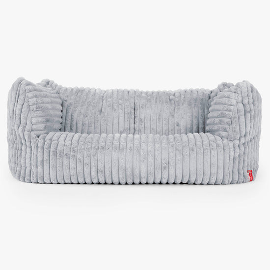 Ruben Sitzsack Sofa - Ultra Plüsch Cord Taubenblau 01