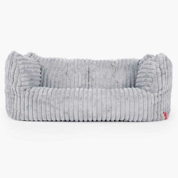 Ruben Sitzsack Sofa - Ultra Plüsch Cord Taubenblau 01