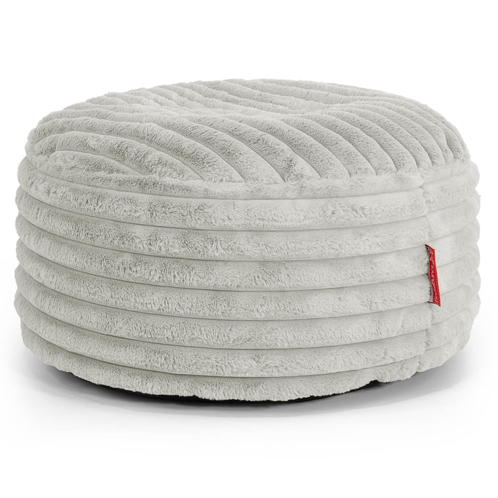 Sitzhocker Pouf - Ultra Plüsch Cord Salbeigrün 01