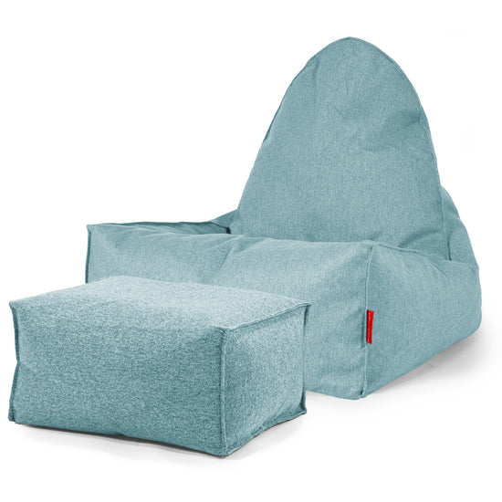 Skandi-Lounge Sitzsack - Interalli Wolle Aqua 02