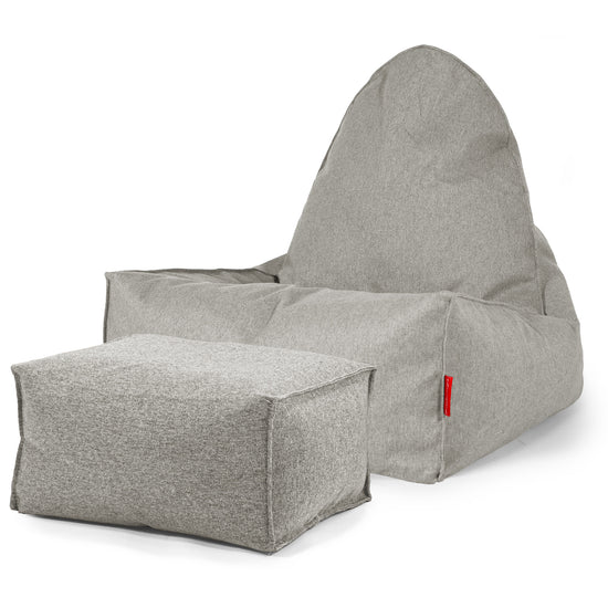 Skandi-Lounge Sitzsack - Interalli Wolle Silber 02