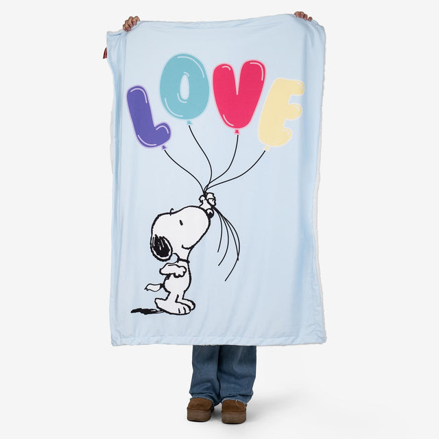 Snoopy Kuscheldecke / Tagesdecke - Liebe Slogan