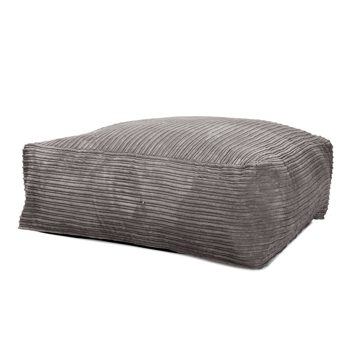 Lounge Pug, CloudSac 250, Memory-Schaum Ottomane Sitzbank Fußhocker, Sitzpouf, Cord Schiefergrau