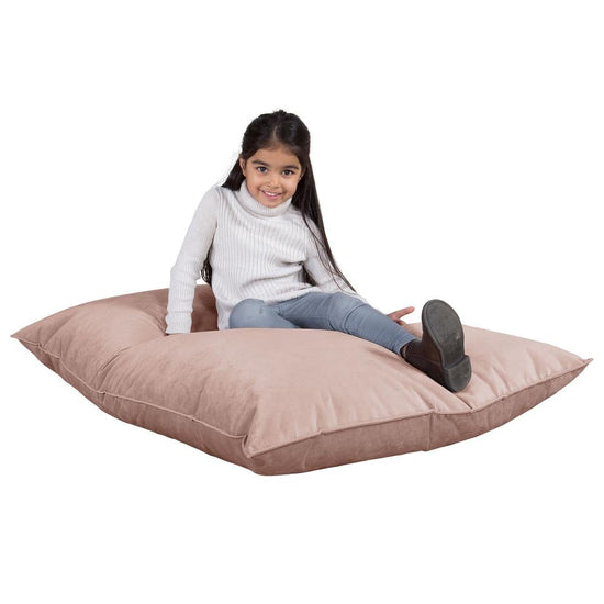 LOUNGE PUG, Sitzsack Kinder XL, Samt Pink