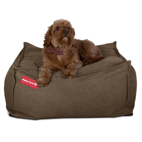 Mighty Bark Die Mega Matratze - Riesen Hundebett - Stonewashed-stoff Erde