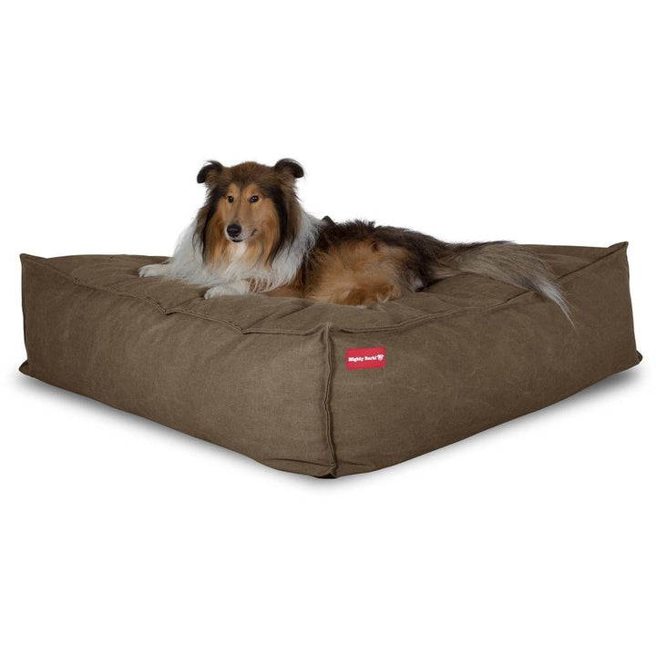 Mighty Bark Die Mega Matratze - Riesen Hundebett - Stonewashed-stoff Erde