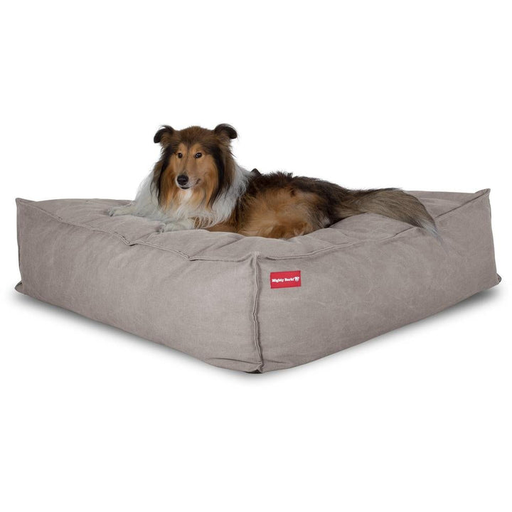 Mighty Bark Die Mega Matratze - Riesen Hundebett - Stonewashed-stoff Grau