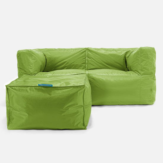 SmartCanvas™ Modulare Sitzsacksofa 2 Stücke - Hellgrün 02