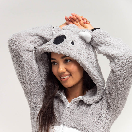 Damen Koala Fleece-Onesie 02