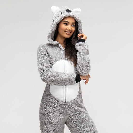 Damen Koala Fleece-Onesie 03