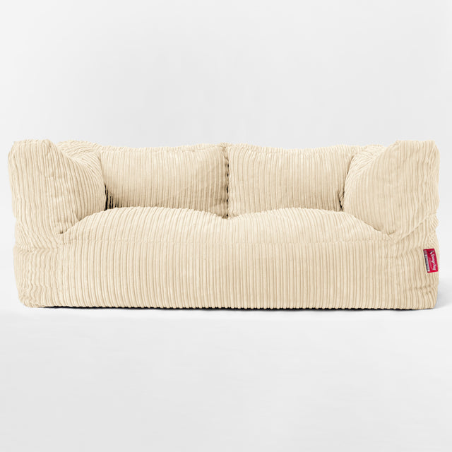 2-Sitzer Albert Sitzsacksofa - Cord Creme 01