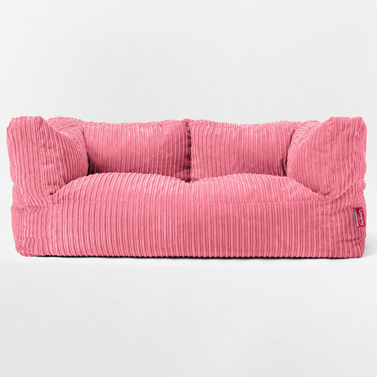 2-Sitzer Albert Sitzsacksofa - Cord Koralle 01