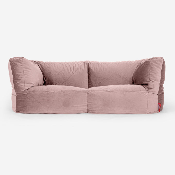 2-Sitzer Albert Sitzsacksofa - Samt Pink 01