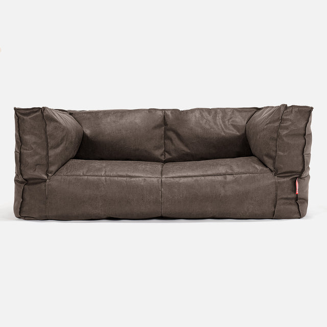 2-Sitzer Albert Sitzsacksofa - Vintage Leder Schiefergrau 01