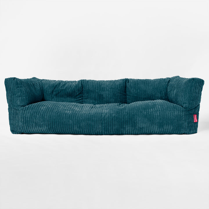 3-Sitzer Albert Sitzsacksofa - Cord Blaugrün_01