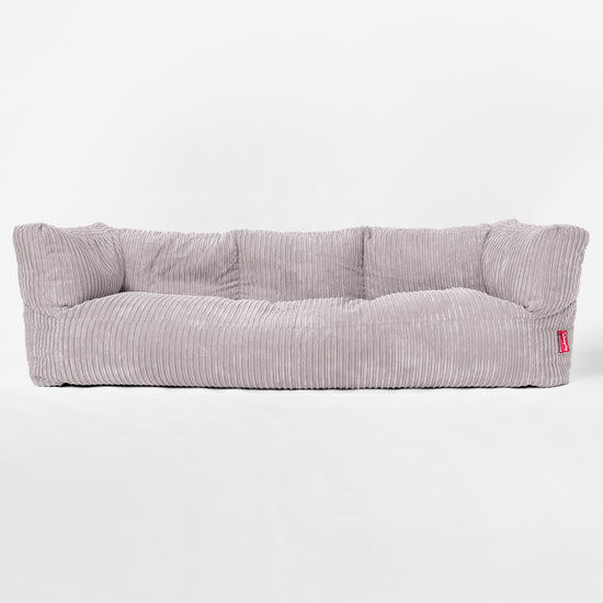 3-Sitzer Albert Sitzsacksofa - Cord Silber 01