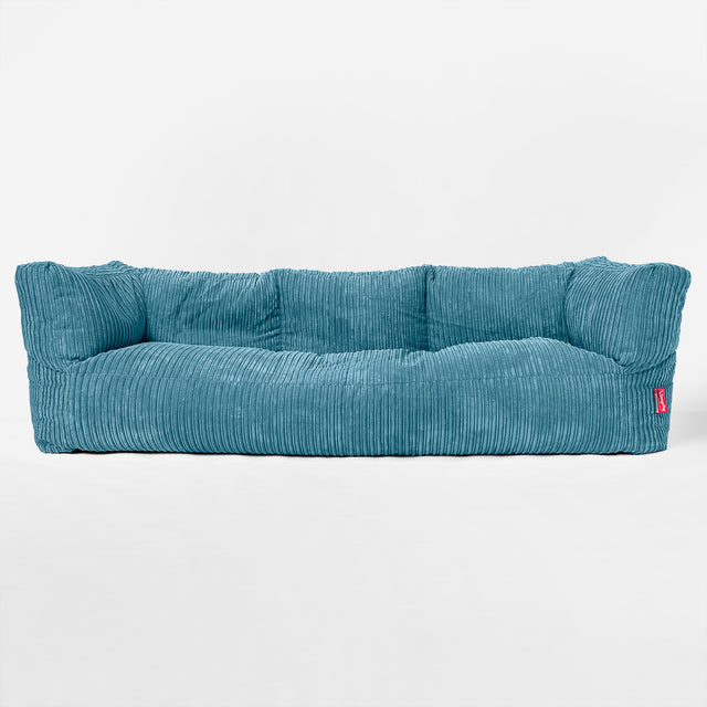 3-Sitzer Albert Sitzsacksofa - Cord Türkis 01