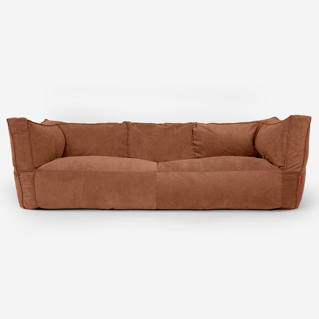 3-Sitzer Albert Sitzsacksofa - Feincord Bernsteinfarbe 01