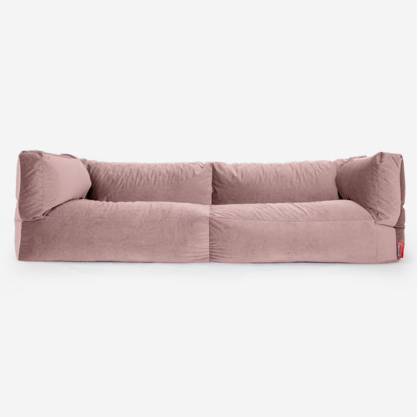 3-Sitzer Albert Sitzsacksofa - Samt Pink 01