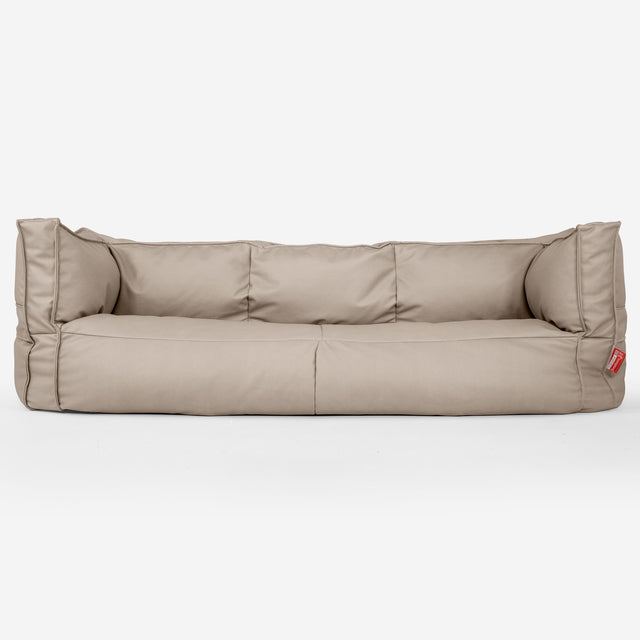 3-Sitzer Albert Sitzsacksofa - Veganes Leder Elfenbein 01