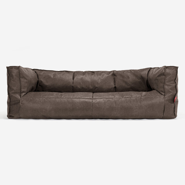 3-Sitzer Albert Sitzsacksofa - Vintage Leder Schiefergrau 01