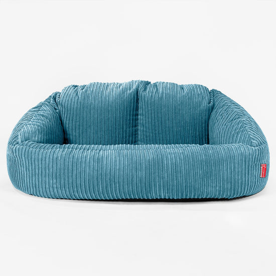 Bubble Sitzsack Sofa - Cord Türkis 01