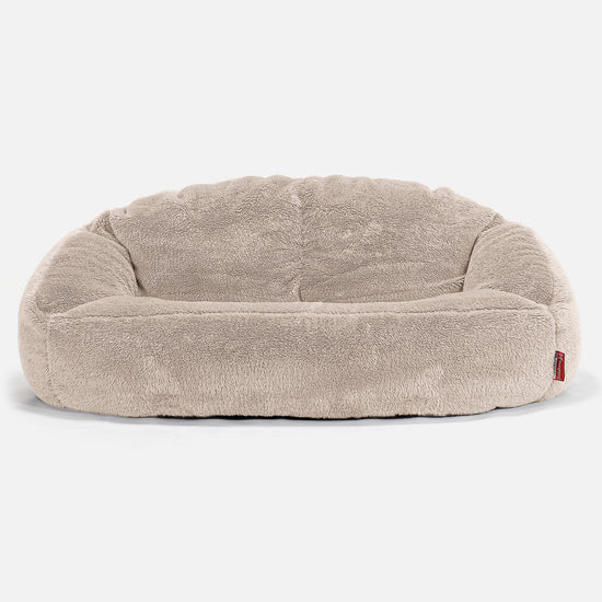 Bubble Sitzsack Sofa - Teddy Kunstfell Nerzfarben 01