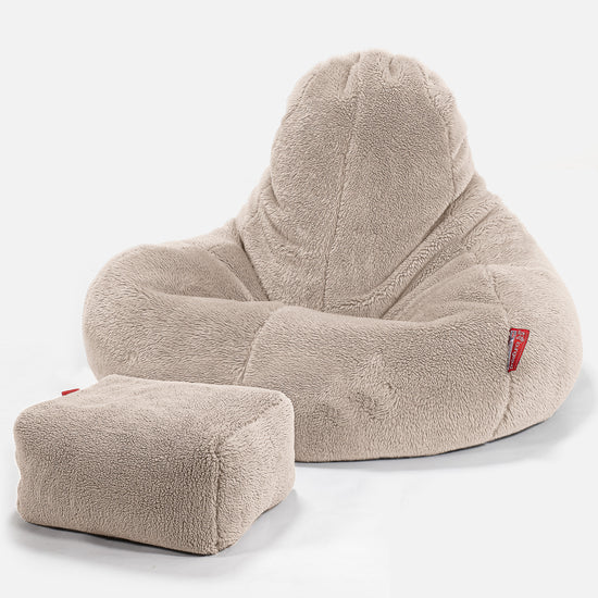 Ultra Lux Gaming Sitzsack - Teddy Kunstfell Nerzfarben 02