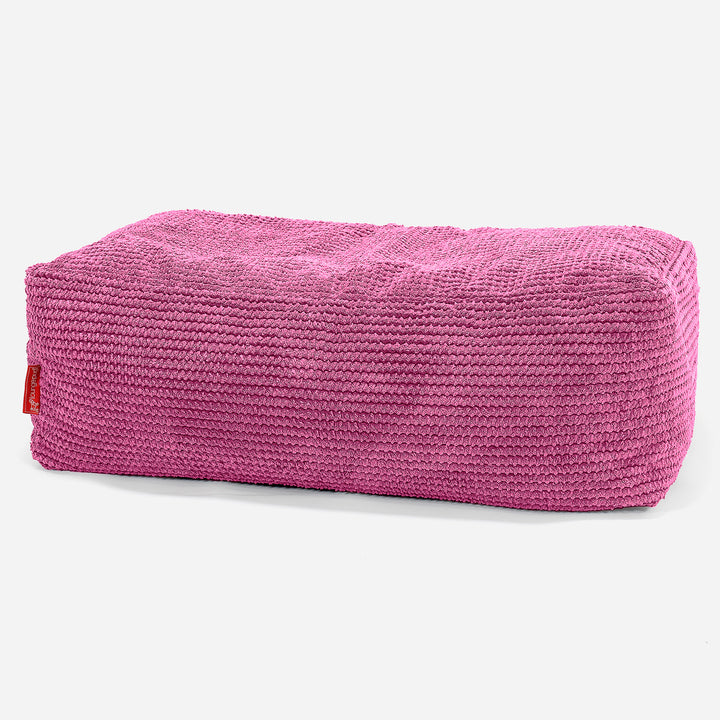 Groß Fußhocker Pouf - Pom-Pom Pink 01