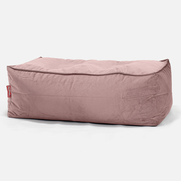 Groß Fußhocker Pouf - Samt Pink 01